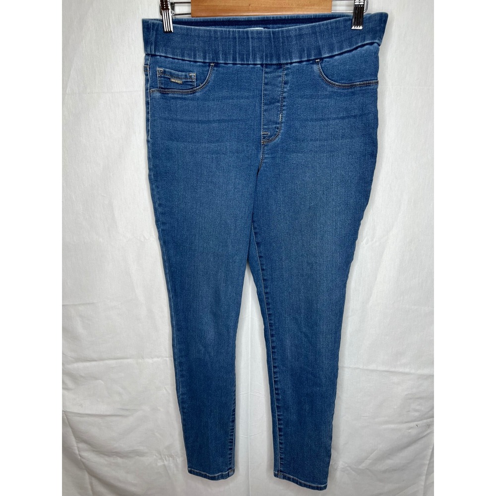 Nine West Heidi Pull On Skinny Jeans Womens 10 Blue Medium Wash Stretch Denim - Picture 4 of 4